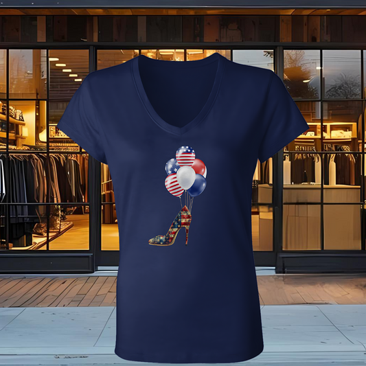 Women's V-neck
Women's T-shirt
Fitted
Flattering
Soft
Lightweight
Breathable
Versatile
Casual
Stylish