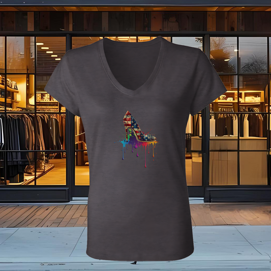 Women's V-neck
Women's T-shirt
Fitted
Flattering
Soft
Lightweight
Breathable
Versatile
Casual
Stylish